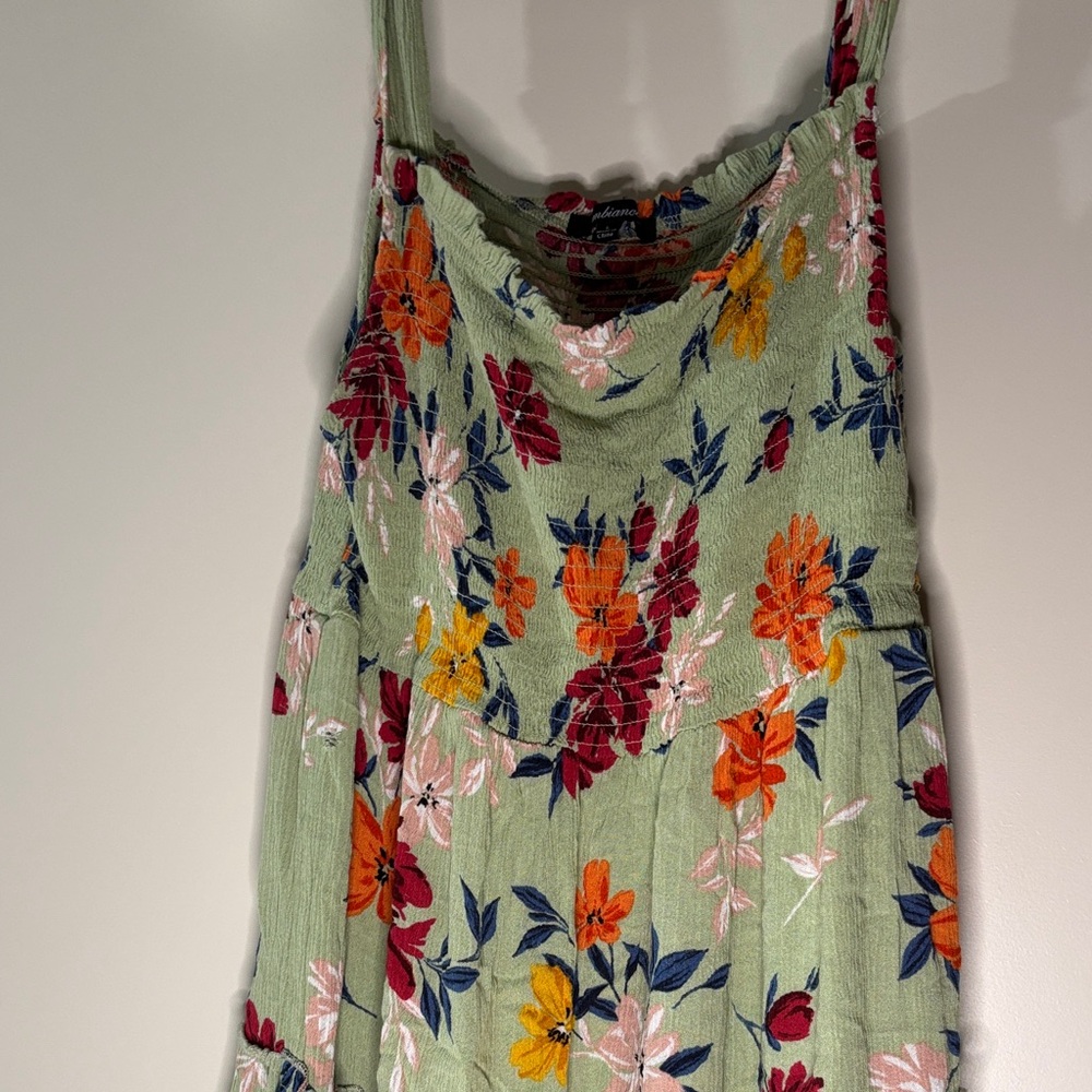 Floral Green Sleeveless Top